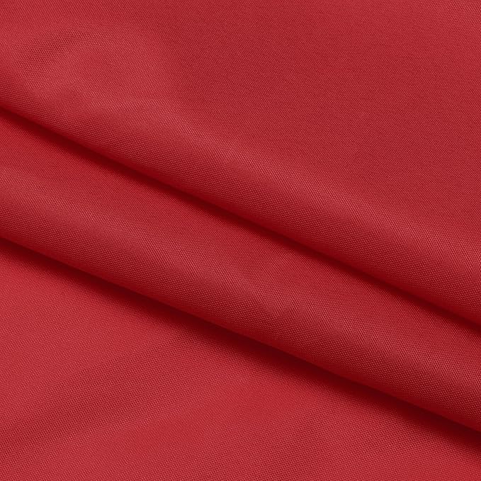 N&Y HOME Fabric Shower Curtain or Liner with Magnets - Hotel Quality Red Shower Curtain for Bathroom, Machine Washable, Water Repellent - Red, 72x72