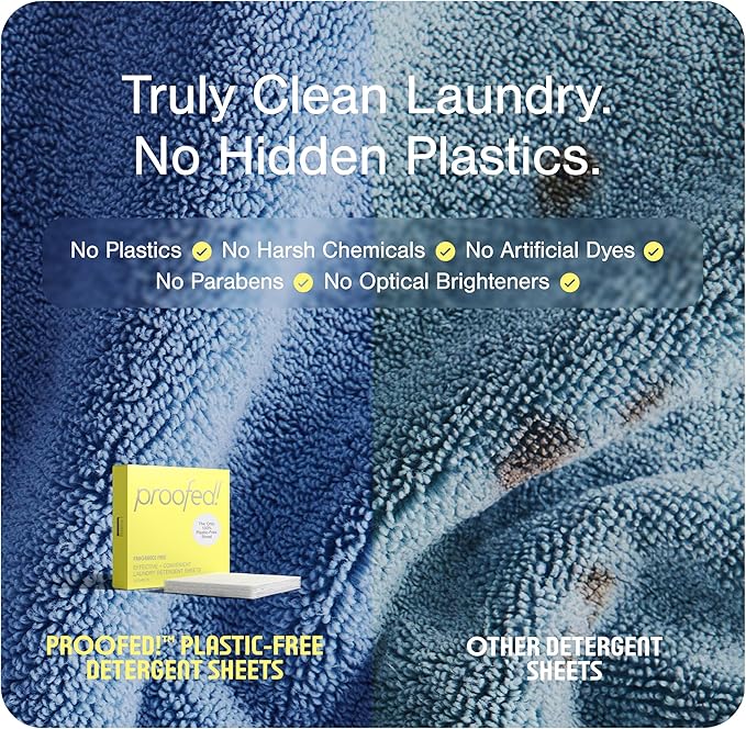 Laundry Soap Sheets – Clean Scent - Laundry Detergent Sheets, Hypoallergenic Detergent for Sensitive Skin – Plastic-Free, Non Toxic, Eco Friendly Washer Detergent – 32 Loads - Made in USA