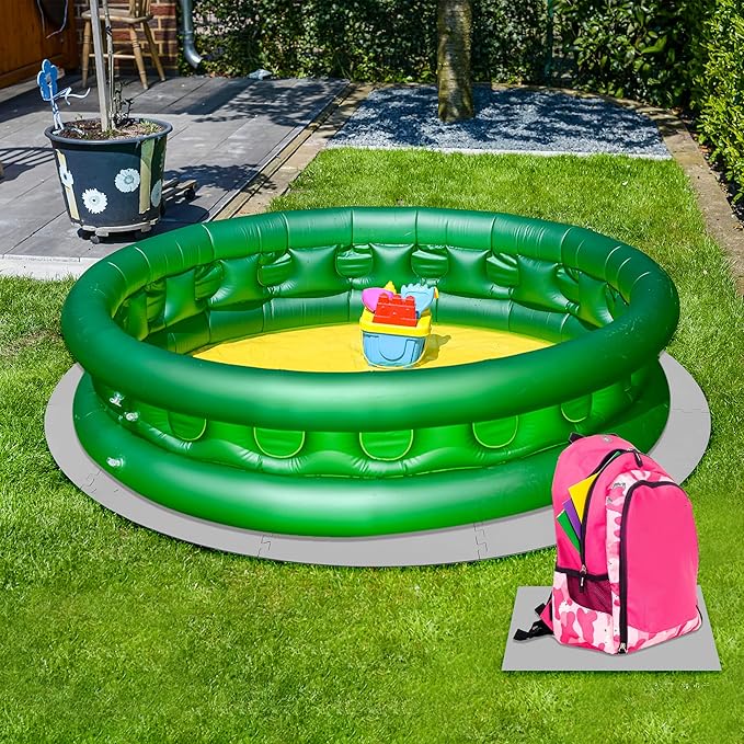 Hot Tub Mat Floor Protector 80 Inch Diameter Foam Ground Sheet Non Slip Pool Floor Mat for Outdoor Hot Tubs Baby Crawling Balcony Shower Inflatable Hot Tub Patio Tiles Bathroom Flooring