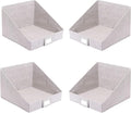 Internet's Best Open Cloth Storage Bin - Closet Shelf Storage Box - Organize Sheets Blankets Towels Sweaters Scarfs - Grey (4 Pack)