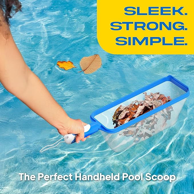 The Skimmie Swim-N-Scoop in-Pool Handheld Skimmer Net for Scooping Debris, Leaves, and Bugs While Swimming