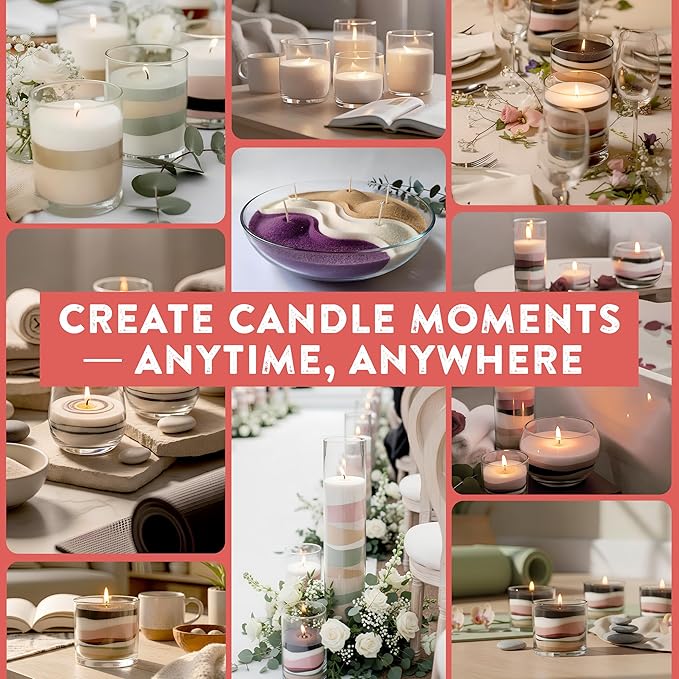 Pearled Candle Sand 10.5 oz (300g) – Cherry Blossom Scented Candle, Red Color, Relaxing Aromatherapy, Home Decor, Stress Relief, Long-Lasting Burn