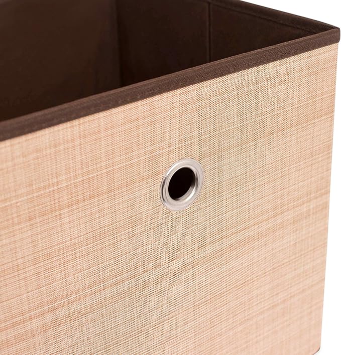 Internet's Best Canvas Storage Bin - 2 Pack - Brown - Box Container
