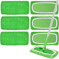 ZEHRAI 6 Pack Reusable Microfiber Mop Pads Compatible with Swiffer Sweeper Mop, Dry Sweeping Cloths & Wet Mopping Cloths, Washable Wet Pads Refill for Hardwood Surface Floor Cleaning