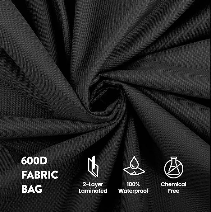 ZOBER Wide Christmas Tree Storage Bag - Maximum Accessibility - Fits 9 Ft Trees - 600D Oxford Fabric Christmas Tree Bag For Storage Box For Xmas - Strong, Durable Straps & Handles - Card Slot -Black