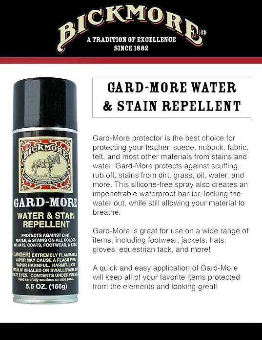 Bickmore Boot Care Kit - Bick 1 Bick 4 & Gard-More - Leather Lotion Cleaner Conditioner & Protector - For Cleaning Softening and Protecting Boots Shoes Handbags Purses Jackets and More