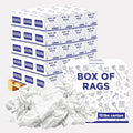 Recycled White T-Shirt Cleaning Rags (600 lbs. Pallet 60x10 lbs. Box) – Shop Rags Bulk for Oil, Stain, Grease, Paint, and Auto Cleaning, Multipurpose