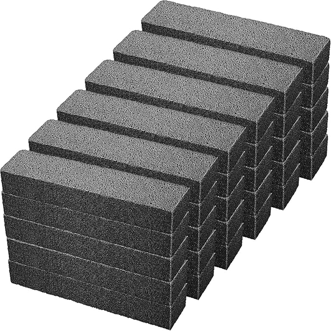 Norme 30 Pack Pumice Stones for Toilet Bowl Cleaning Scouring Pad Pumice Stick Cleaner for Cleaning Toilets, Bathtubs, Grills, Kitchen, Swimming Pools, Sinks, 5.9 x 1.4 x 0.9 Inch(Black)