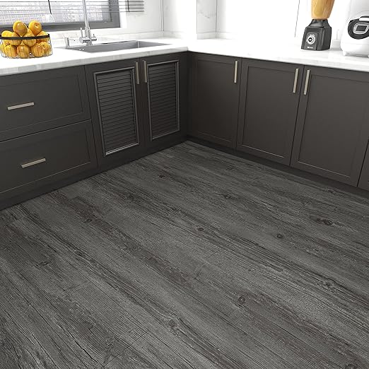 MULGREAT Peel and Stick Floor Tile, 54 Sq.Ft Self Adhesive Vinyl Flooring Plank, 36 Pieces Waterproof Heavy Duty Wood Grain Tiles, 36"x6" DIY Planks for Apartment Bathroom, Wooden Knot Pattern