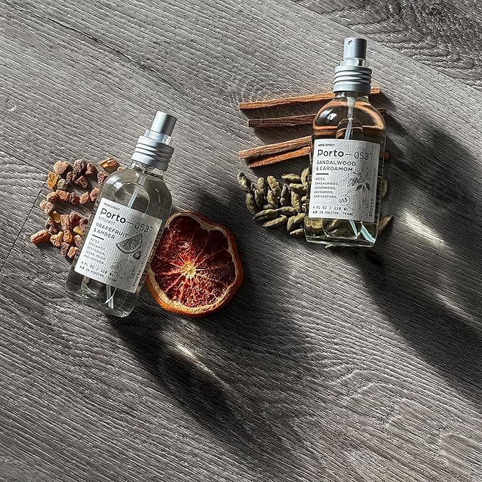 Room Spray for Home – Fabric & Linen Freshener Spray – Long Lasting, Non-Toxic & Vegan – Clear Glass Bottle, Handmade in USA – Odor Eliminator for Bedroom, Bathroom & Car – 4 oz (Bergamot)