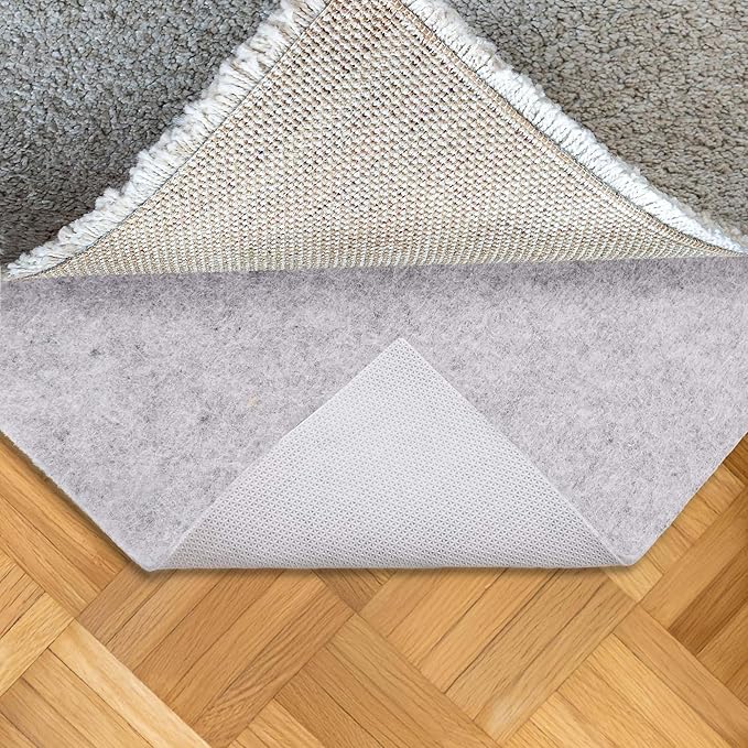 HOMEK 9' x 12' Non Slip Rug Pad Waterproof, 1/4" Thick 100% Felt +Rubber Rug Pad, Under Area Rug Pad Protective Cushioning Rug Pads Carpet Gripper Keep Rugs in Place, Safe for All Floors