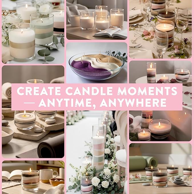Pearled Candle Sand 10.5 oz (300g) – Rose Bloom Scented Candle, Pink Color, Relaxing Aromatherapy, Home Decor, Stress Relief, Long-Lasting Burn