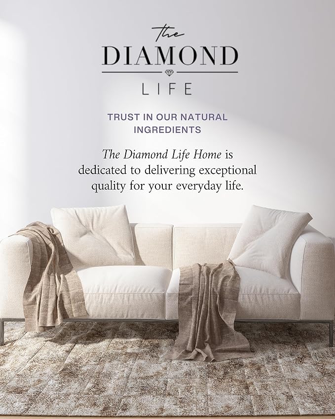 The Diamond Life Home "Noir Luxe" Sea Salt, Ozone, & Black Plum Natural Carpet Powder For Vacuuming, Upholstery Freshener, Odor Eliminator For Homes With Kids & Pets(Pack Of 4)