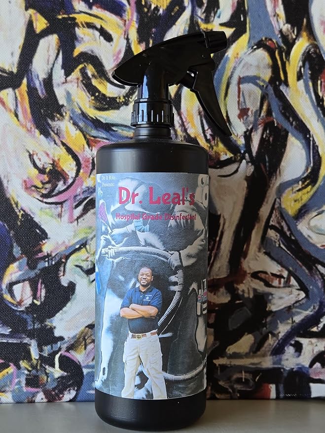 Dr Leal's Hospital Grade Cleaning Spray, Non Bleach Cleaning Supplies For Kitchen, Bathroom, Counters And Sinks, Professional Strength, All-Purpose Cleaner For Multi-Surface Use, 32 FL OZ