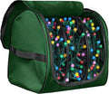 ZOBER Christmas Light Storage Reels - Christmas Light Organizer with 3 Plastic Wheels - 600D Oxford Fabric - Fits 200 Mini Lights per Spool, Lights Storage - Stitched Reinforced Handles - Green