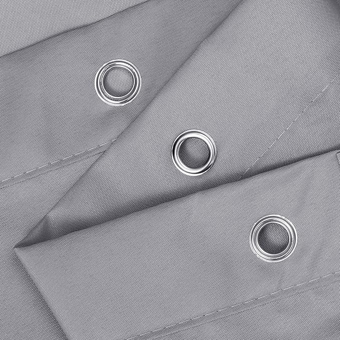 N&Y HOME Fabric Shower Curtain or Liner Extra Long 72 x 84 Inches - Hotel Quality, Machine Washable - Gray, 72x84