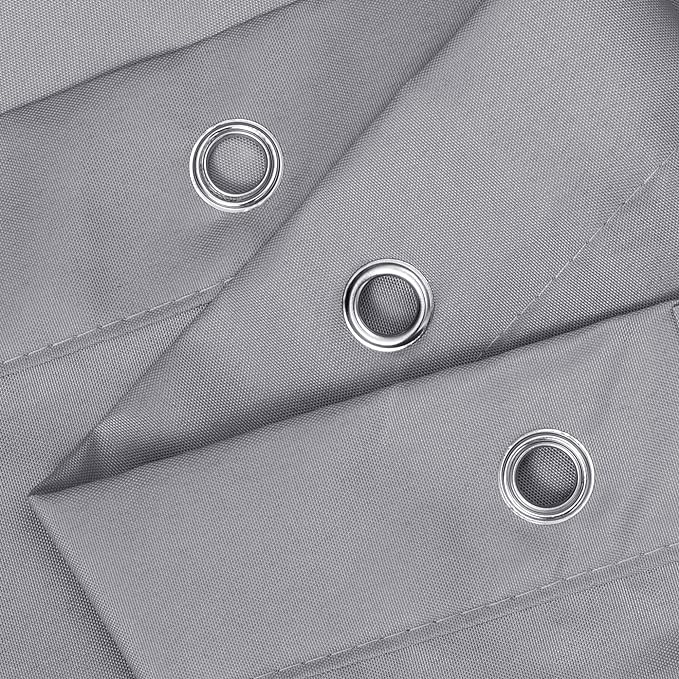 N&Y HOME Fabric Shower Stall Curtain or Liner 36 x 72 Inches - Hotel Quality, Machine Washable, Water Repellent - Gray, 36x72