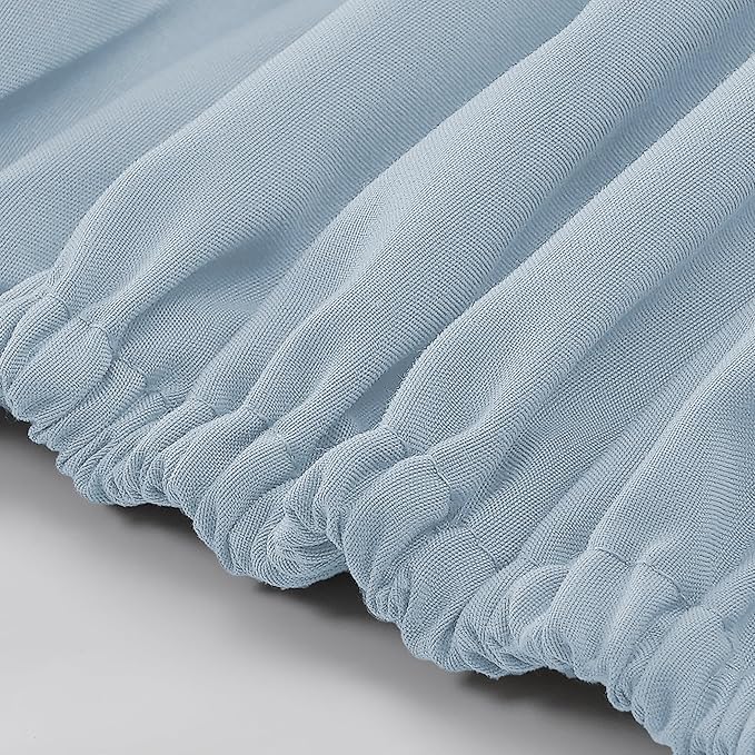 Modern Threads Soft Microfiber Solid Sheets - Luxurious Microfiber Bed Sheets - Includes Flat Sheet, Fitted Sheet with Deep Pockets, & Pillowcases Blue Mist California King