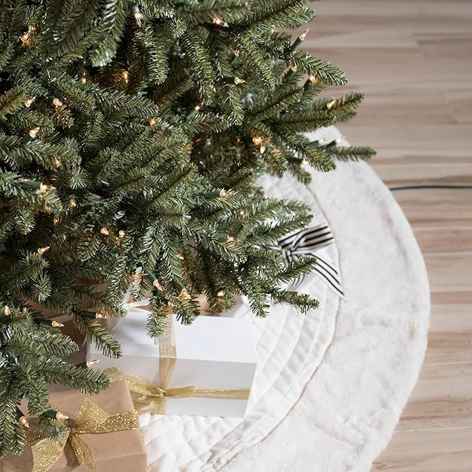 Balsam Hill 7.5 ft Unlit Classic Blue Spruce - Artificial Christmas Tree with 2,960+ Tips, Premium Stand & Easy Assembly for Indoor Holiday Decorating