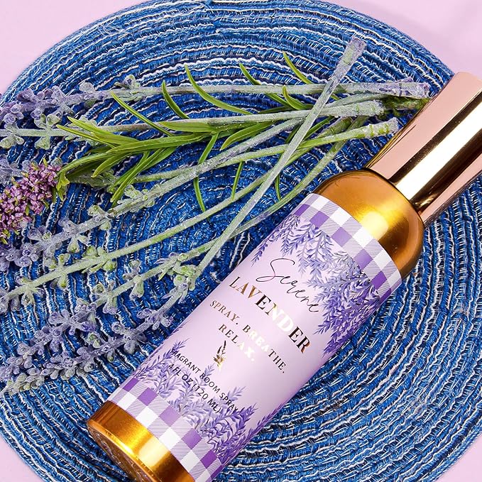 Room Spray, Serene Lavender, 4 fl oz, Air Freshener for Home, Long-Lasting Odor Eliminator for Bathroom and Office