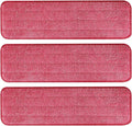 AmaVins 3 Pack Microfiber Cleaning Pads with All Bona Mop, Reusable Microfiber Mop Pads for 18 Inch Mop, Hardwood Floor Replacement Cleaning Mop Pads, Machine Washes