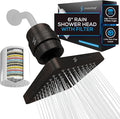 SparkPod Luxury Filtered Shower Head Set 23 Stage Shower Filter - Reduces Chlorine and Heavy Metals - High Pressure Showerhead Filter (6" Square, Vintage Oil-Rubbed Bronze)