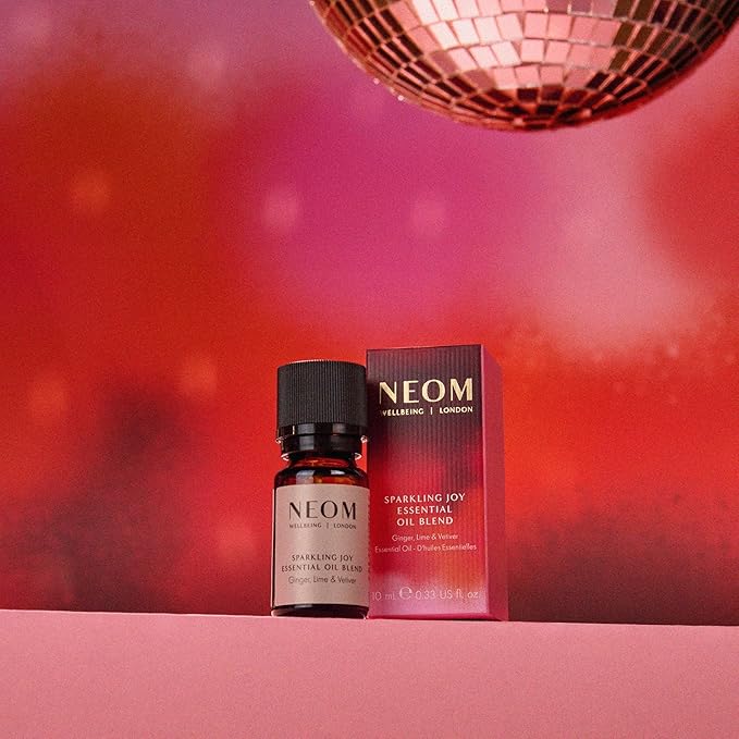 NEOM Sparkling Joy Essential Oil Blend I Ginger, Lime & Vetiver I 100% Natural Fragrance I Pure Essential Oils I Invigorating