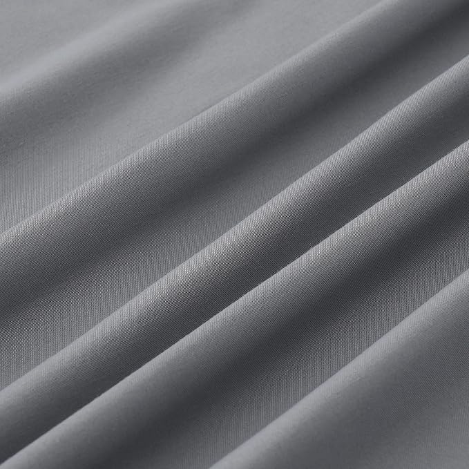 Modern Threads Soft Microfiber Solid Sheets - Luxurious Microfiber Bed Sheets - Includes Flat Sheet, Fitted Sheet with Deep Pockets, & Pillowcases Stone California King