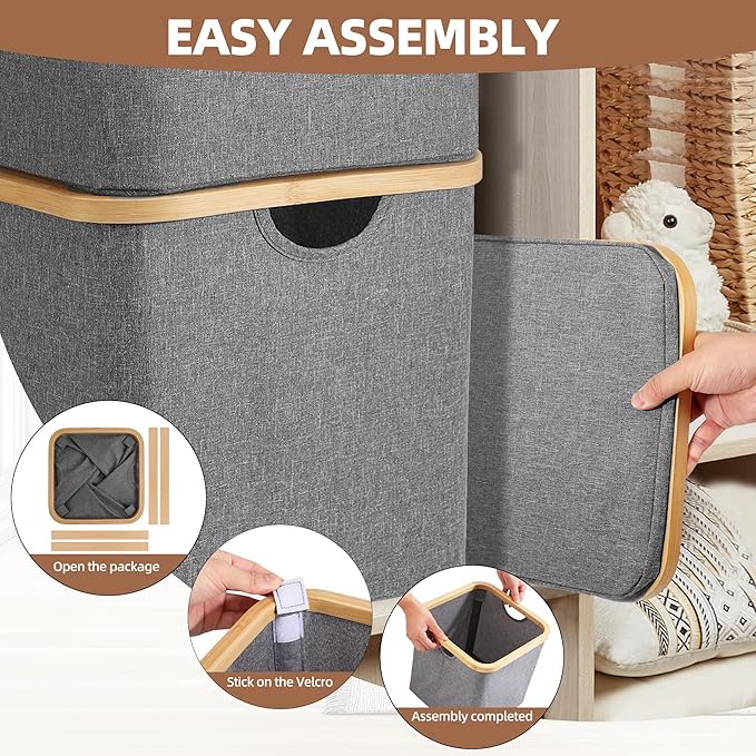 Cube Storage Bin 12 Inch -2 Pack,Collapsible Cube Storage Organizer with Handles,Fabric Storage Bins for Cubes Storages,Square Baskets for Organizing,Storage Bins for Shelve