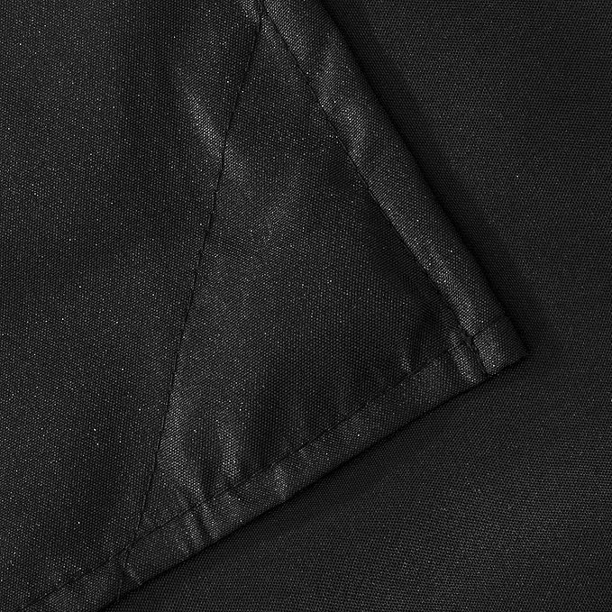 N&Y HOME Fabric Shower Curtain or Liner with Weighted Magnets - Hotel Quality Opaque Black Shower Curtain for Bathroom, Machine Washable, Water Repellent - Black, 72x72