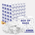 Premium White T-Shirt Cleaning Rags (600 lbs. Pallet 120x5 lbs. Box of Rags) – White Cotton Rag for Cleaning, Staining, Painting, Oil, Grease & Dust Removal – Shop Rags Bulk