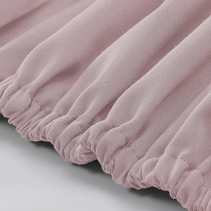 Modern Threads Soft Microfiber Solid Sheets - Luxurious Microfiber Bed Sheets - Includes Flat Sheet, Fitted Sheet with Deep Pockets, & Pillowcases Cameo Rose Queen