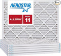 Aerostar 10x14x1 MERV 11-6 Count - Pleated Furnace & Air Conditioner Filters - Removes Dust, Cold & Flu Germs, Lint, Mold, Pet Dander, Allergy-Causing Pollen, Smog & Smoke