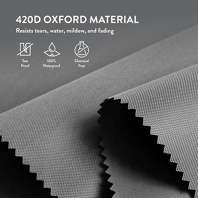 ZOBER 2 Pack Oxford Christmas Wreath Storage Container 48 Inch - Wreath Bag for Artificial Wreaths Box - Waterproof Fabric, Dual Zippered Wreaths Storage Bag With Strong Durable Handles - Gray