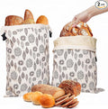 OHIYO Reusable Beeswax Bread Bags for Freezer & Refrigerator, 17"×13" Natural Beeswax-Lined Cotton Storage Bags Airtight Freshness Keeper for Homemade, Bakery Essentials (2 Pack)