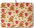 Wnoesat Cute Gingerbread Man Xmas Dish Drying Mat, Absorbent Dish Pad, 18x24 inch
