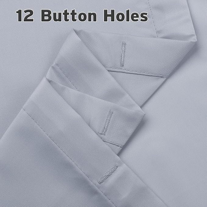 Titanker Fabric Shower Curtain Liner, Gray Shower Curtain Liner with 2 Magnets, 70 x 72 Inches, Cloth Shower Liner Waterproof Polyester, 85GSM, Easy Installation, Machine Washable, Blue Gray