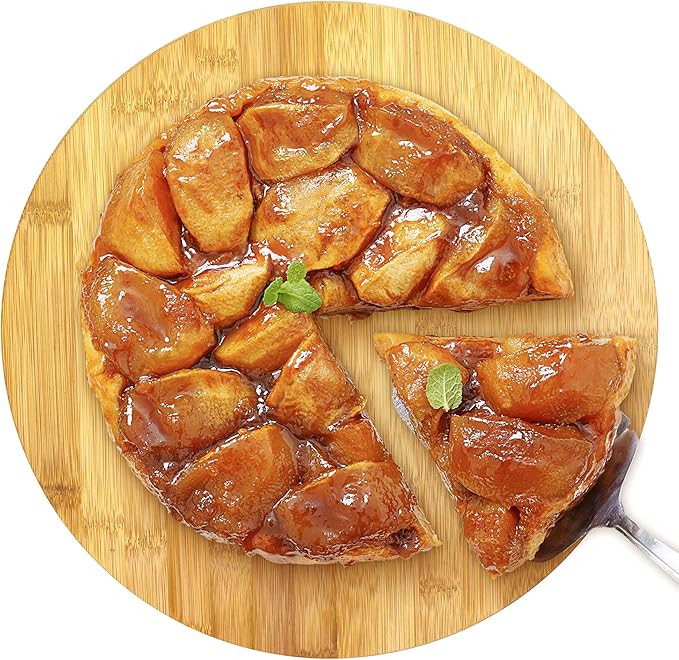 TB Home Lazy Susan Organizer for Cabinet, Pantry or Tabletop – 14" Bamboo Turntable for Kitchen, Counter or Spice Rack Storage