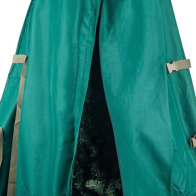 Christmas Tree Storage Bag for Trees up to 6 Ft Tall - Store Artificial Trees Upright and Decorated All Year Long by Elf Stor (Green)