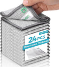 UAFAP 24 PCS Non Scratch Wire Dishcloth, Cleans Fast Without Scratching, Stands Up to Stuck-on Grime, Multi-Surface Safe, Wire Dishwashing Rag Cleaning Power for Everyday Jobs 7.87“ x 7.87”