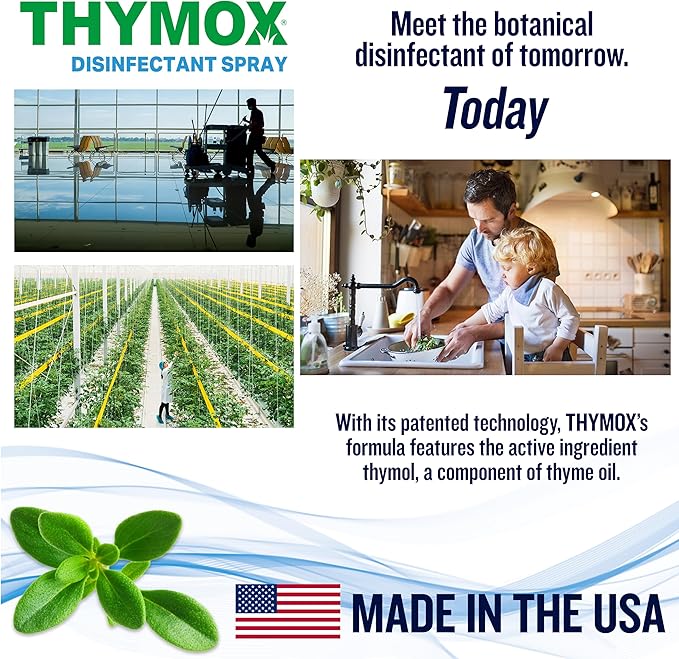 Thymox 1 Gallon Botanical Disinfectant - All Natural Cleaner Mold Remover, Multipurpose Cleaner, Mold Killer - Ideal for Restoration Jobs and Water Damage, Pet Friendly Natural Disinfectant