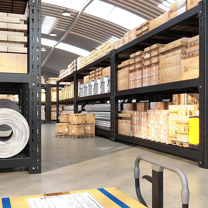 Bepatio 7050LBS Garage Shelving Heavy Duty 67.6''W Storage Shelves Metal Shelving Unit, 3 Tire Shelf,Adjustable Industrial Shelving for Warehouse Commercial Storage Rack,67.6''Wx23.7''Dx66''H