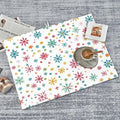 Christmas Snowflake Dish Drying Mat for Kitchen Counter Microfiber Super Absorbent Non-Slip Dish Drying Pad for Countertops Dishes Utensils Stylish Quick-Dry Machine Washable 18x24 Inch