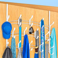 LYNK Professional® Home™ Over The Door Hooks - 28 Hook Over The Door Hanger - Over Door Coat Rack - Hanging Towels or Clothes - Bathroom, Bedroom or Laundry Room - Lifetime Ltd. Warranty – White