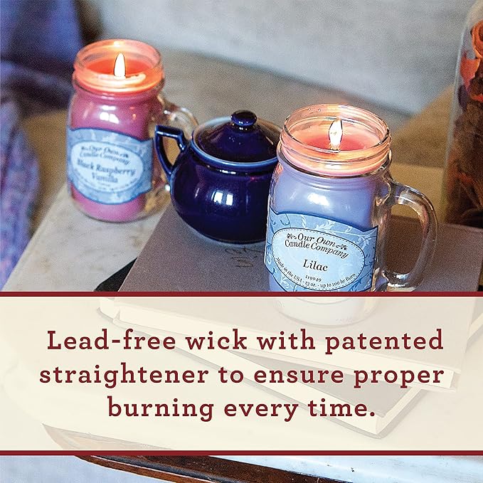 Our Own Candle Company, Grandma's Kitchen Scented Mason Jar Candle, 100 Hour Burn Time, 13 Ounces