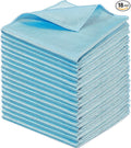 Tatuo 18 Pcs Microfiber Glass Cleaning Cloths (16 x 16) Polishing Cloth - Streak Free - Lint Free - Quickly Clean Windows, Glasses, Windshields, Mirrors, Stainless Steel, Monitor(Blue)