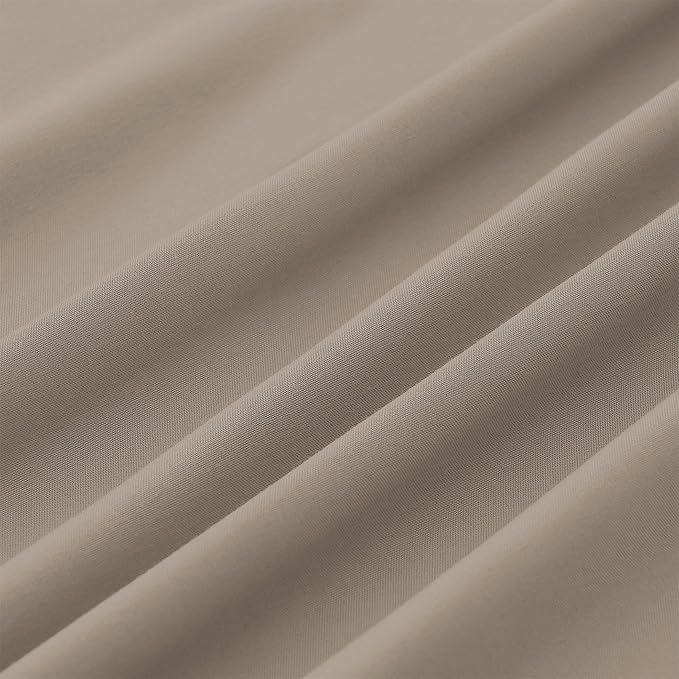 Modern Threads Soft Microfiber Solid Sheets - Luxurious Microfiber Bed Sheets - Includes Flat Sheet, Fitted Sheet with Deep Pockets, & Pillowcases Khaki California King