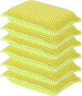 Microfiber Non-Scratch Dish & Kitchen Scrubber Heavy-Duty Household Cleaning Sponges, Multi-Purpose Cleaning Supplies for Dishes and Kitchens Pack of 6