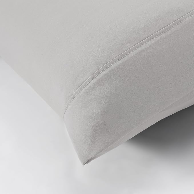 Modern Threads Soft Microfiber Solid Sheets - Luxurious Microfiber Bed Sheets - Includes Flat Sheet, Fitted Sheet with Deep Pockets, & Pillowcases Vapor Blue California King