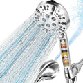 Filtered Shower Head with Handheld, High Pressure 10 Settings Shower Filter Head for Hard Water, Built-in Power Spray,Hard Water Filter Showerhead-Remove Chlorine-Dry Skin,Hair(Premium Chome)